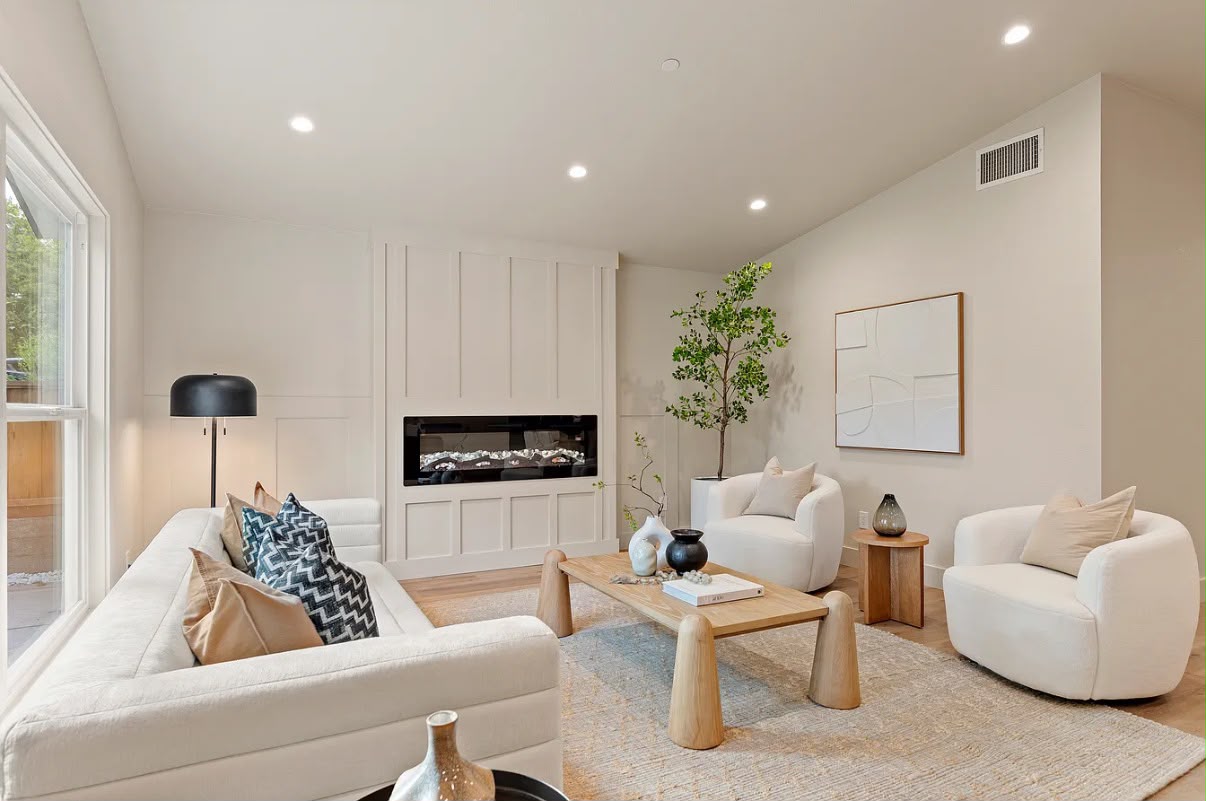 Modern Home Remodel - Kitchen Marble Wall - San Jose CA