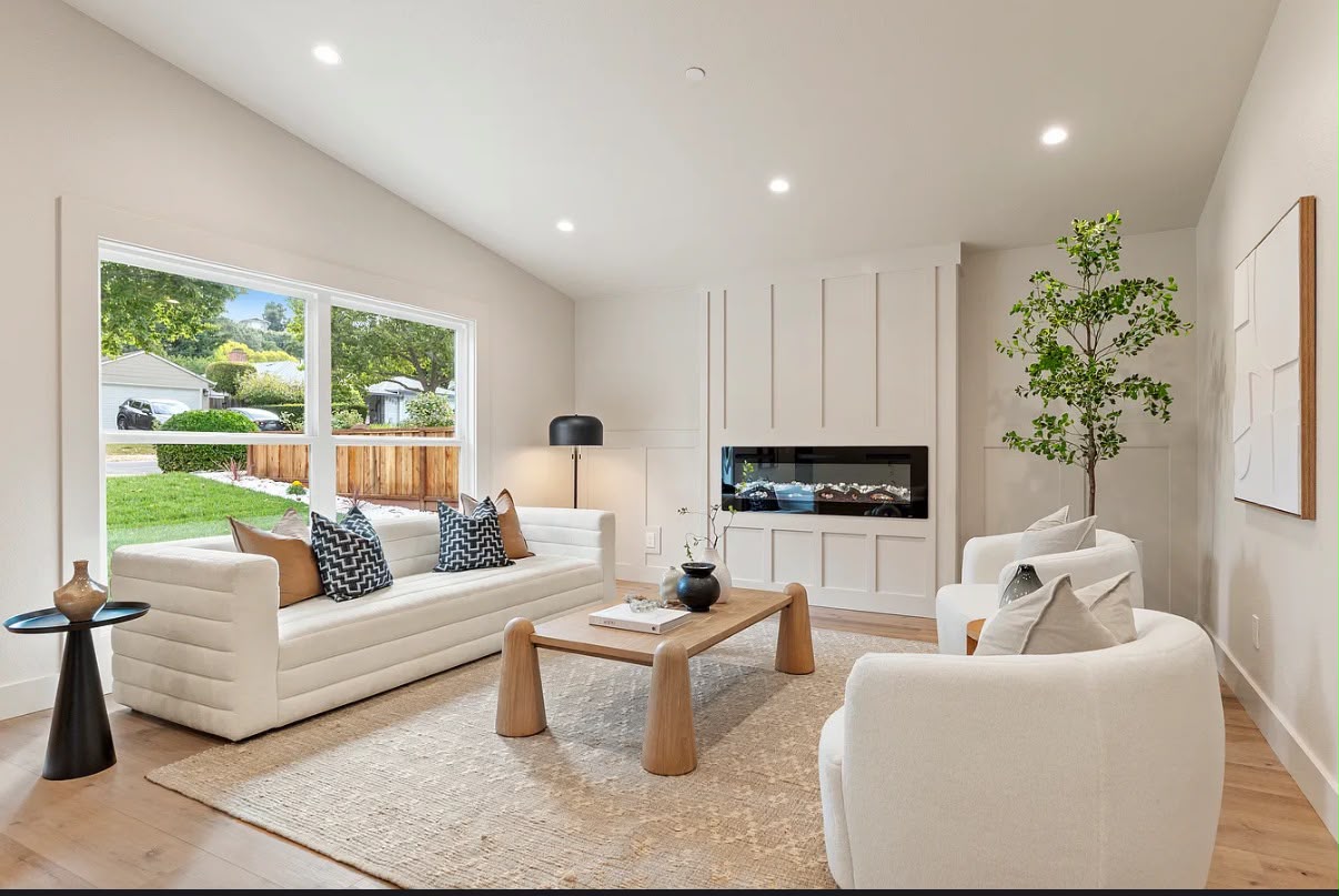 Modern Home Remodel - Living Room Detail - San Jose CA